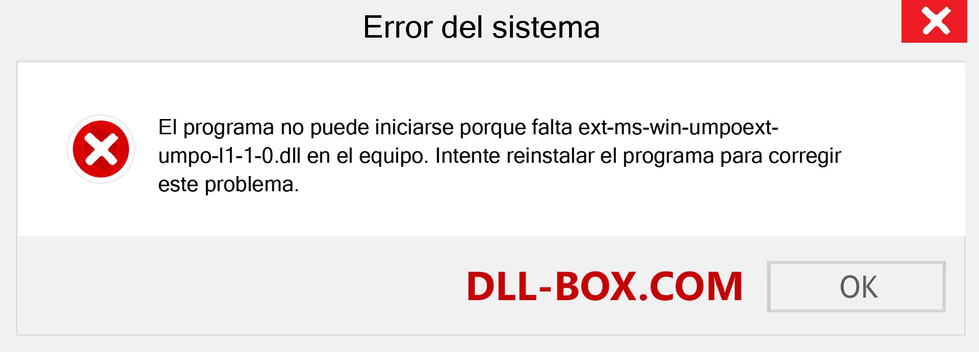 ¿Falta el archivo ext-ms-win-umpoext-umpo-l1-1-0.dll ?. Descargar para Windows 7, 8, 10 - Corregir ext-ms-win-umpoext-umpo-l1-1-0 dll Missing Error en Windows, fotos, imágenes